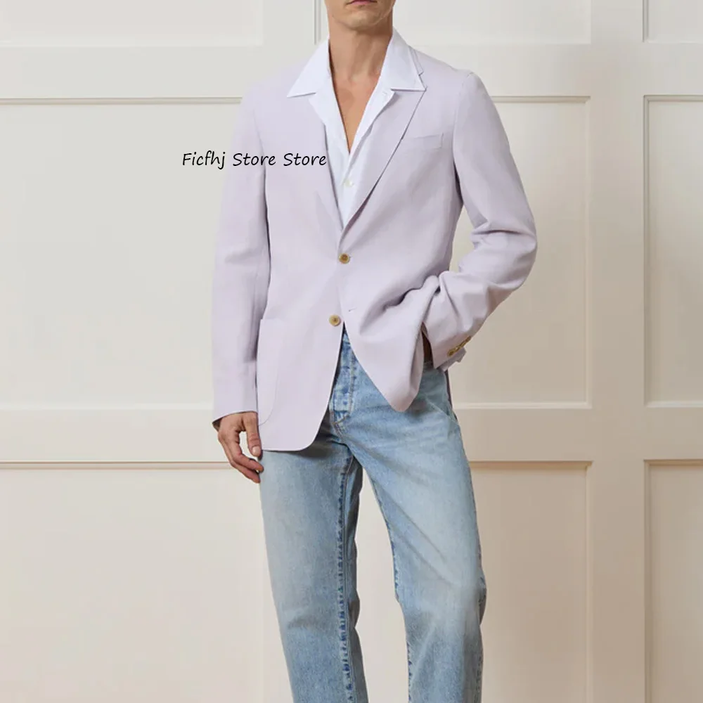 

Мужская куртка, повседневный костюм, куртки с квадратными карманами, льняные стильные куртки с двумя пуговицами для мужчин, модные классические костюмы высокого качества