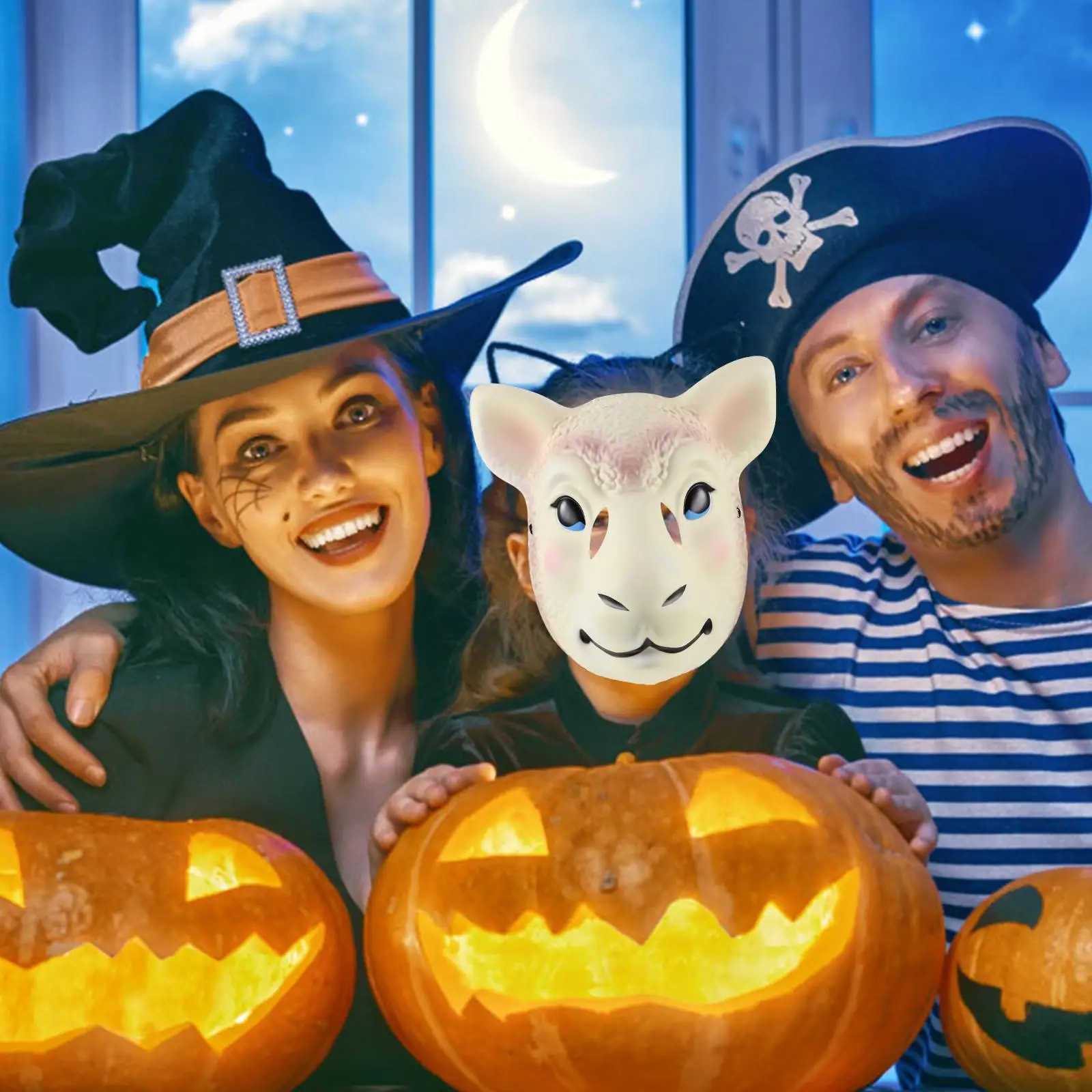 Tier Schaf Kopf Maske Halloween Prop Maskerade Zubehör Party Masken für Frauen Ziege