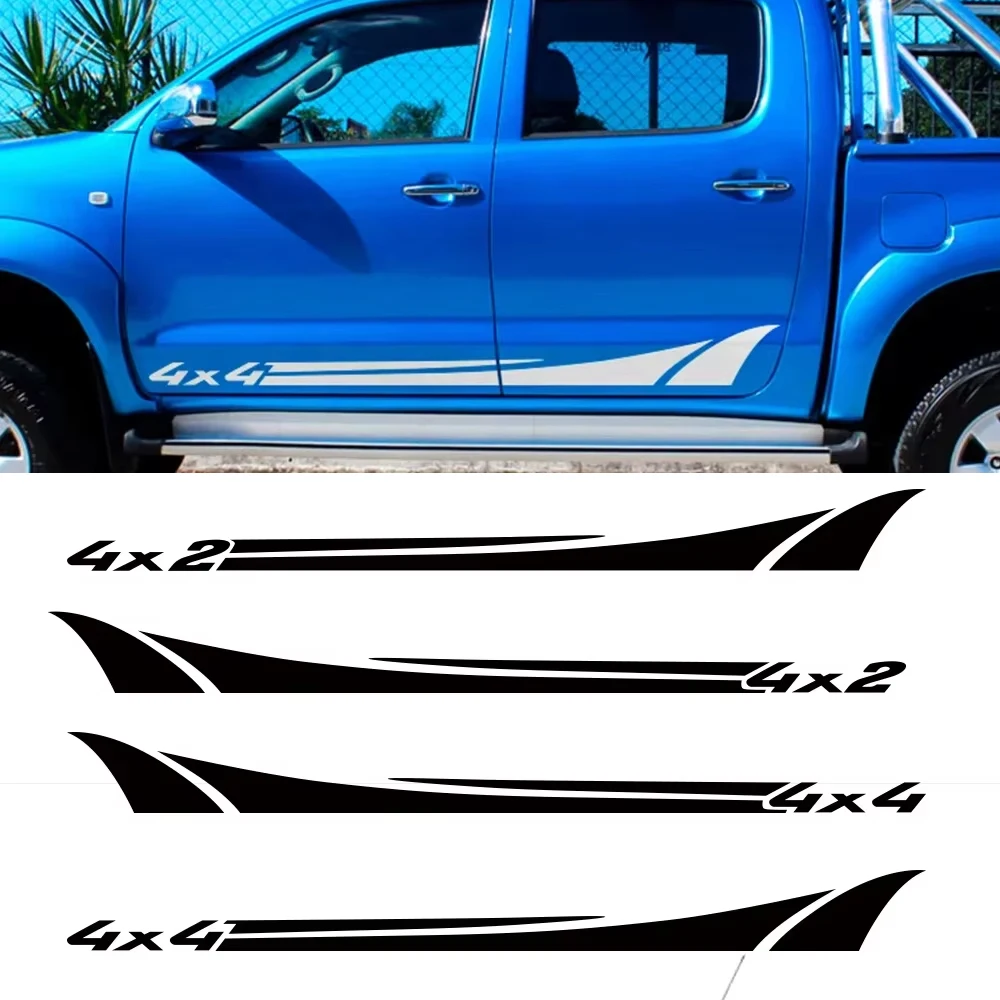 Pegatinas decorativas para coche, calcomanías laterales para puerta de camión 4X4 4X2 para Isuzu Dmax Maxus T60 Dodge RAM GWM Poer VW Amarok, accesorios de sintonización automática