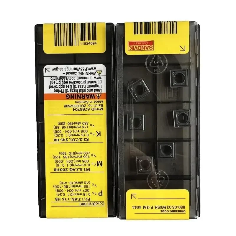 

Оригинальные пластины SANDVIK / 880-0503W05H-P-GM 4044 / Твердосплавные пластины для ЧПУ, 10 шт.