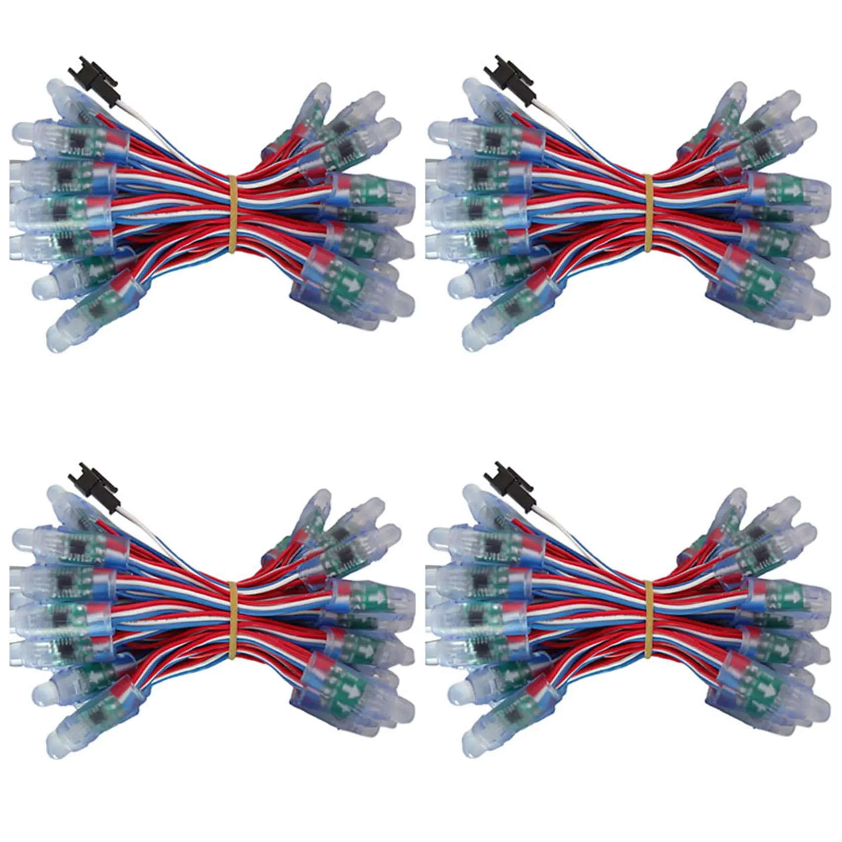 B03C-200Pcs WS2811 LED Pixel Light String Advertising Pouring Waterproof Full Color Perforated Light 12Mm DC 5V