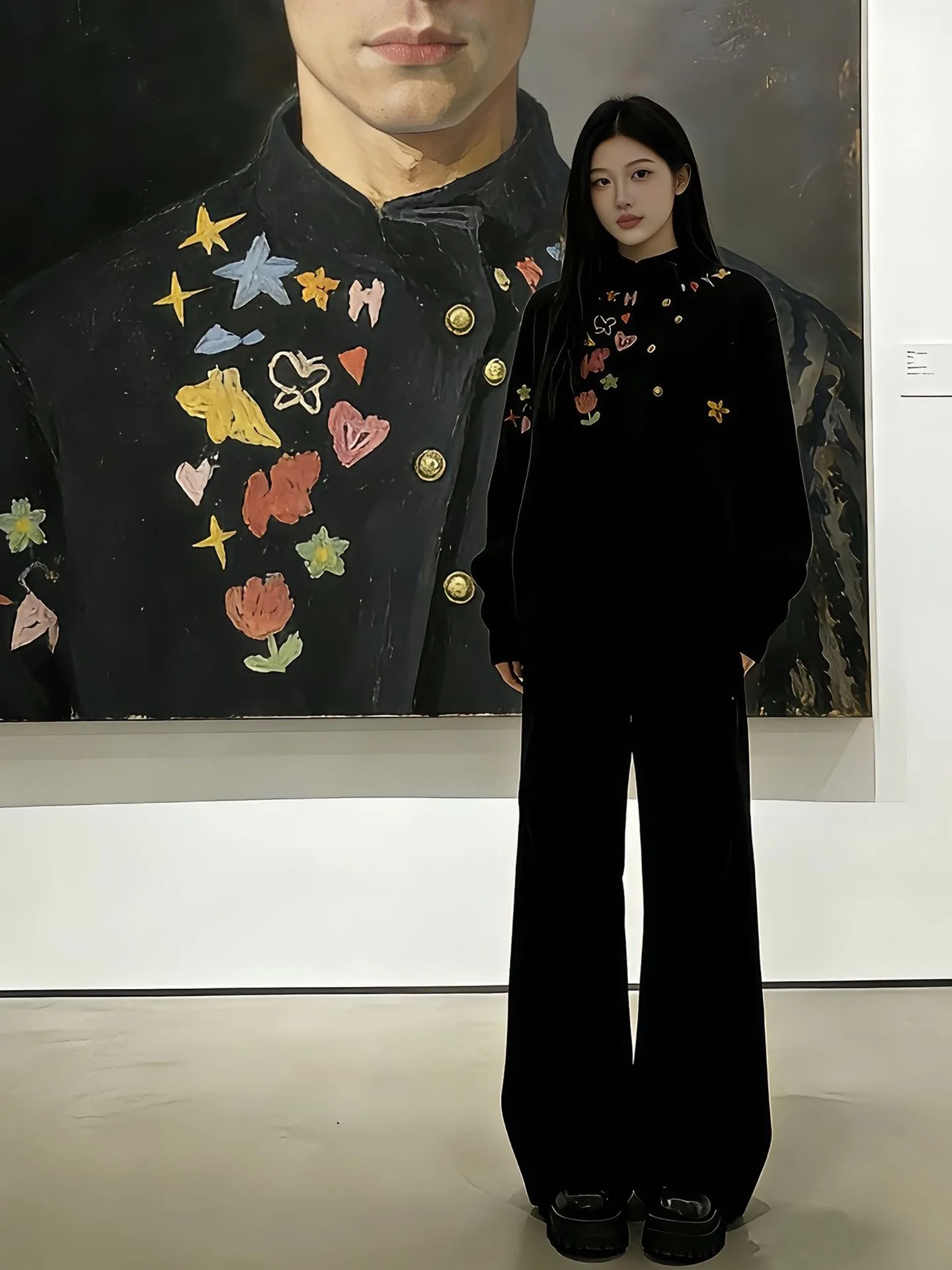 

Bla fiti Print Men's Knitwear Winter f High Collar Sweater Casual Sle Lazy Sle Couple Base Woolen Sweater