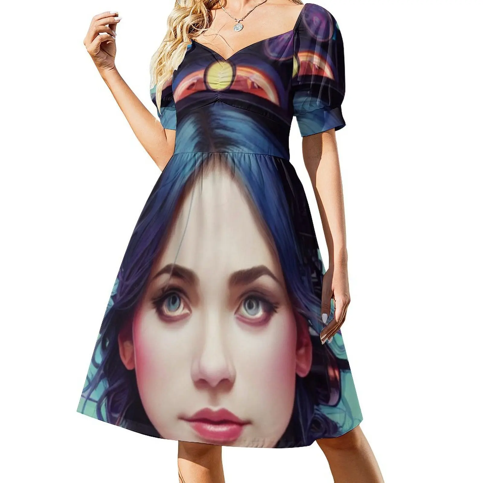 فستان بوهيمي عتيق بأكمام منتفخة أو خيارات بدون أكمام للنساء فستان ساحرة ساحرة قبعة مضحكة قبعة ساحرة ملابس نسائية