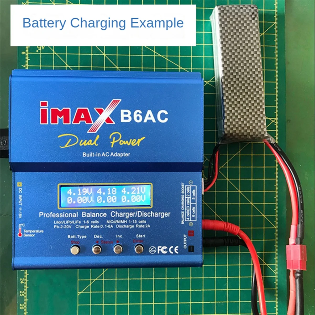 

T36C For B6AC 80W Balance Charger 2-6S T-Plug Multifunction Intelligent Model Battery Charger EU Plug