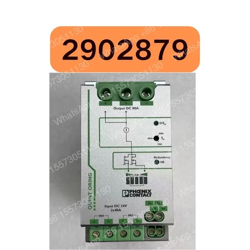 Used 2902879 QUINT ORING/24DC/2X40/1X80 redundant module tested OK, function intact