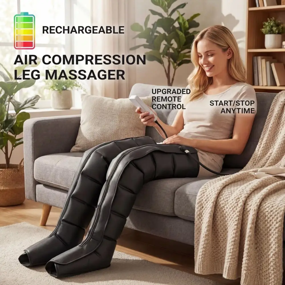 Dynamic Compres Air Compression Leg Massager Boots Cyclic Pressurization Electric Pneumatic Leg Massager