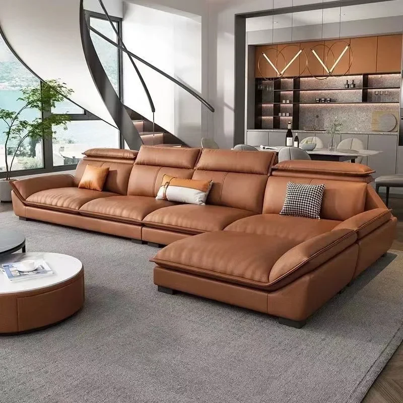 

z Modern Home Decoration Microfiber Fabric Furniture Modern Luxury L-Shaped Sofa Living Room Combination Sofa