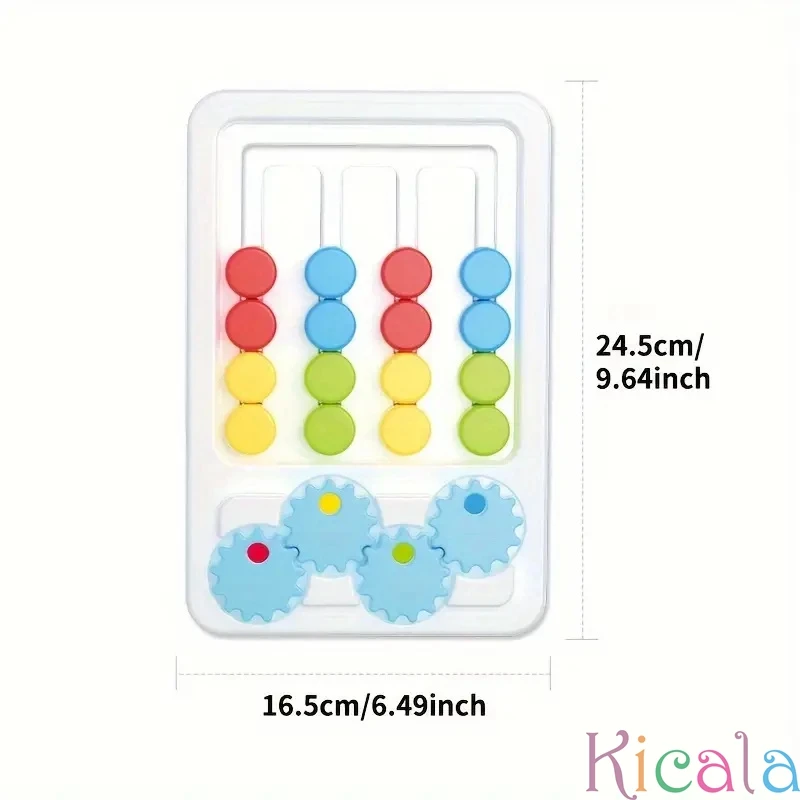 컬러 슬라이딩 정렬 장난감 퍼즐 게임, 미세 모터 기술 몬테소리 학습 장난감, 어린이 유아 및 십대 크리스마스 선물