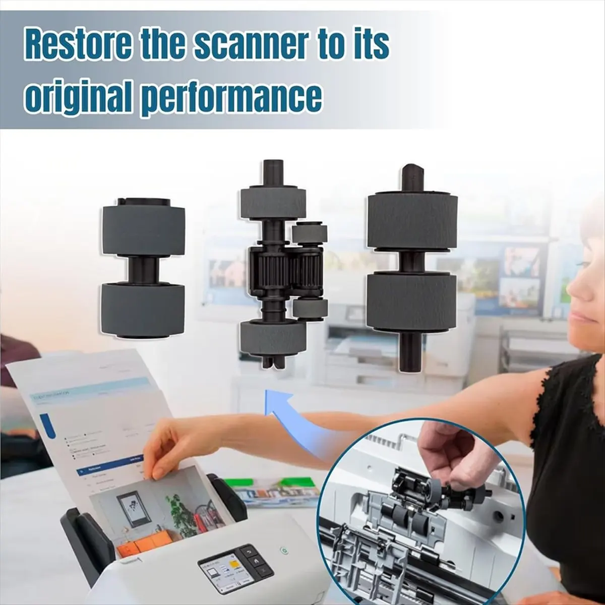 A013 Scanner Roller Replacement Kit for ADS-2200 ADS-3100 ADS-3300W ADS-4100 ADS-4300 ADS-4500W ADS-4700