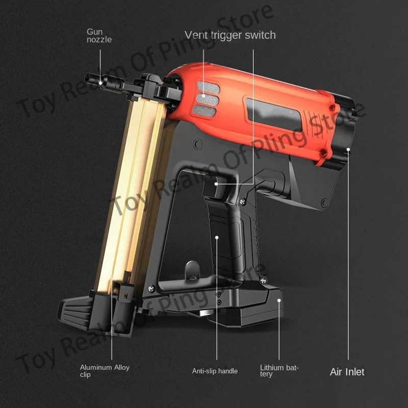 Ferramentas elétricas do grampeador do ar para o quadro e o trunking, duas baterias, pistola pneumática do prego, bateria de lítio