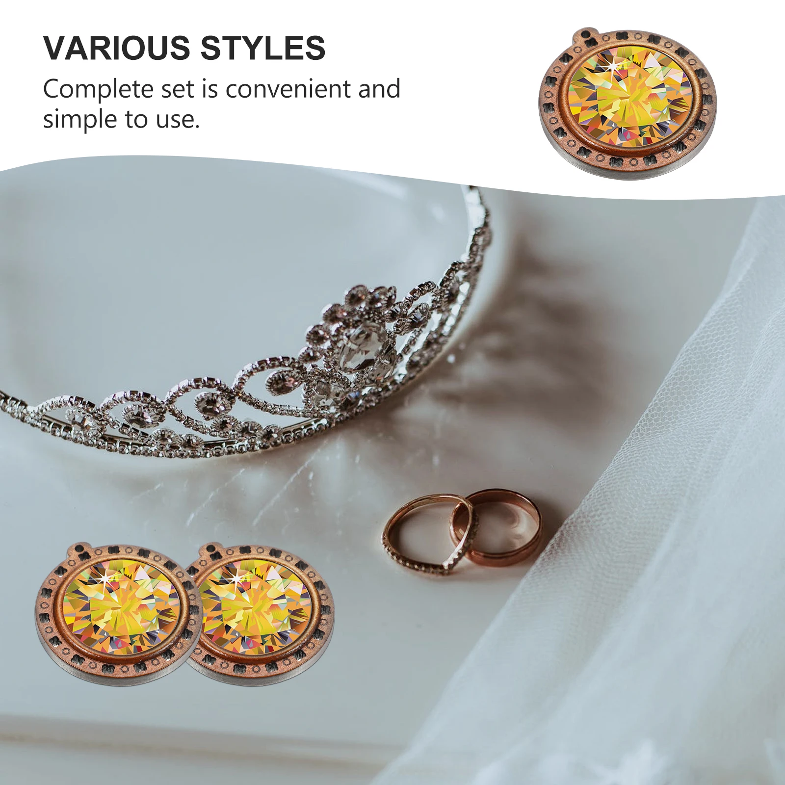 

20pcs Wooden Gemstone Trays Round Bezel Necklace Blank Base DIY Accessories Quality Craftsmanship Safe Use Birthday Gifts