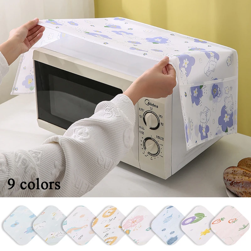 Waterproof Microwave Dust Covers Grease Proofing Oven Storage Bag Double Pockets Dust Covers Microwave Oven Kitchen Accessories