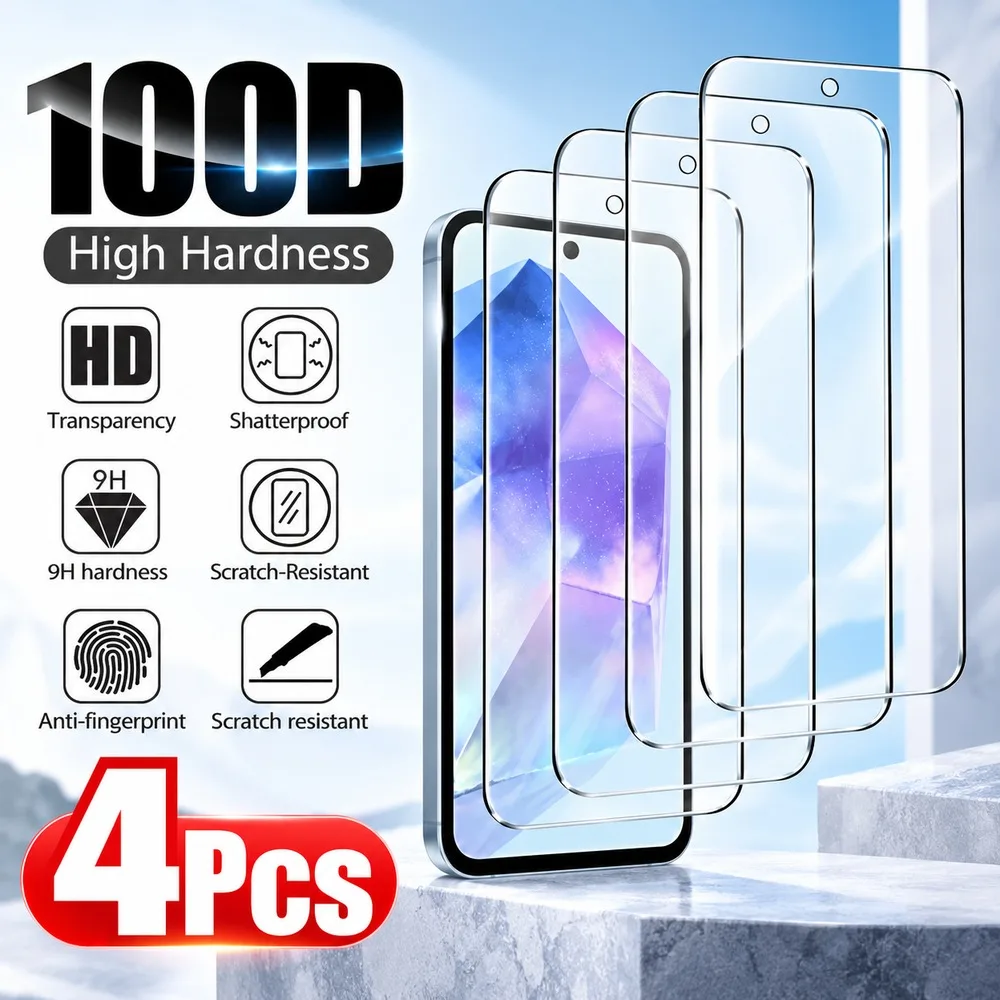 4PCS Tempered Glass For Samsung Galaxy A23 A24 4G A25 A27 A26 Screen Protector For Samsung Galaxy A31 A32 4G A32 5G A33 5G A34