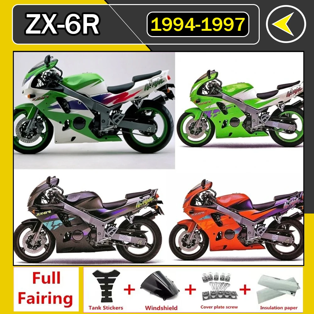 

ZX6R 94 95 96 97 Fairing Kit for Kawasaki ZX 6R 636 1994 1995 1996 1997 Good Quality Bodywork Motorcycle Fairings