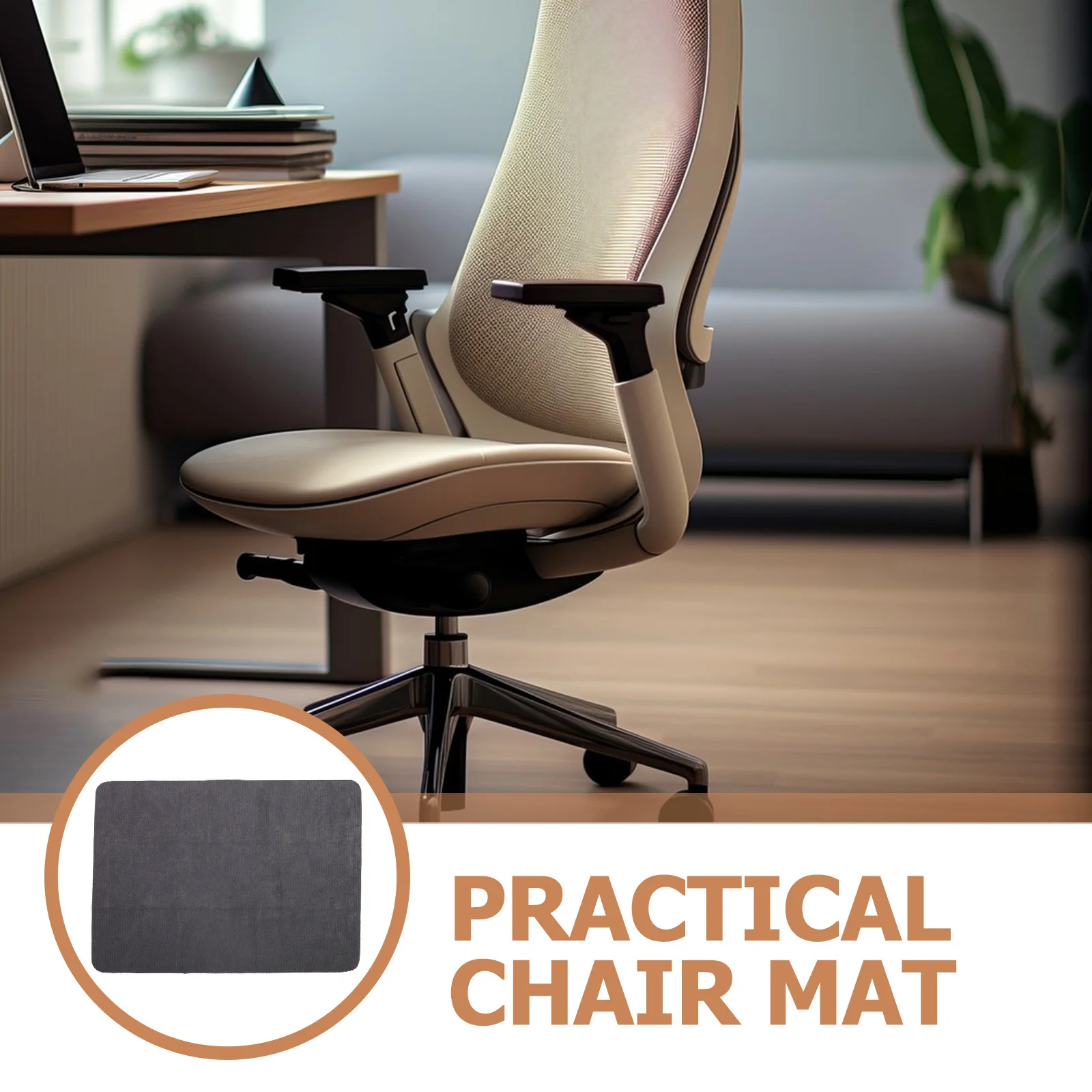 

Office Chair Floor Mat Non-Slip Self Adhesive Easy Clean Sound Dampening Chair Mat for Hardwood Floor Protector Office Desk Use