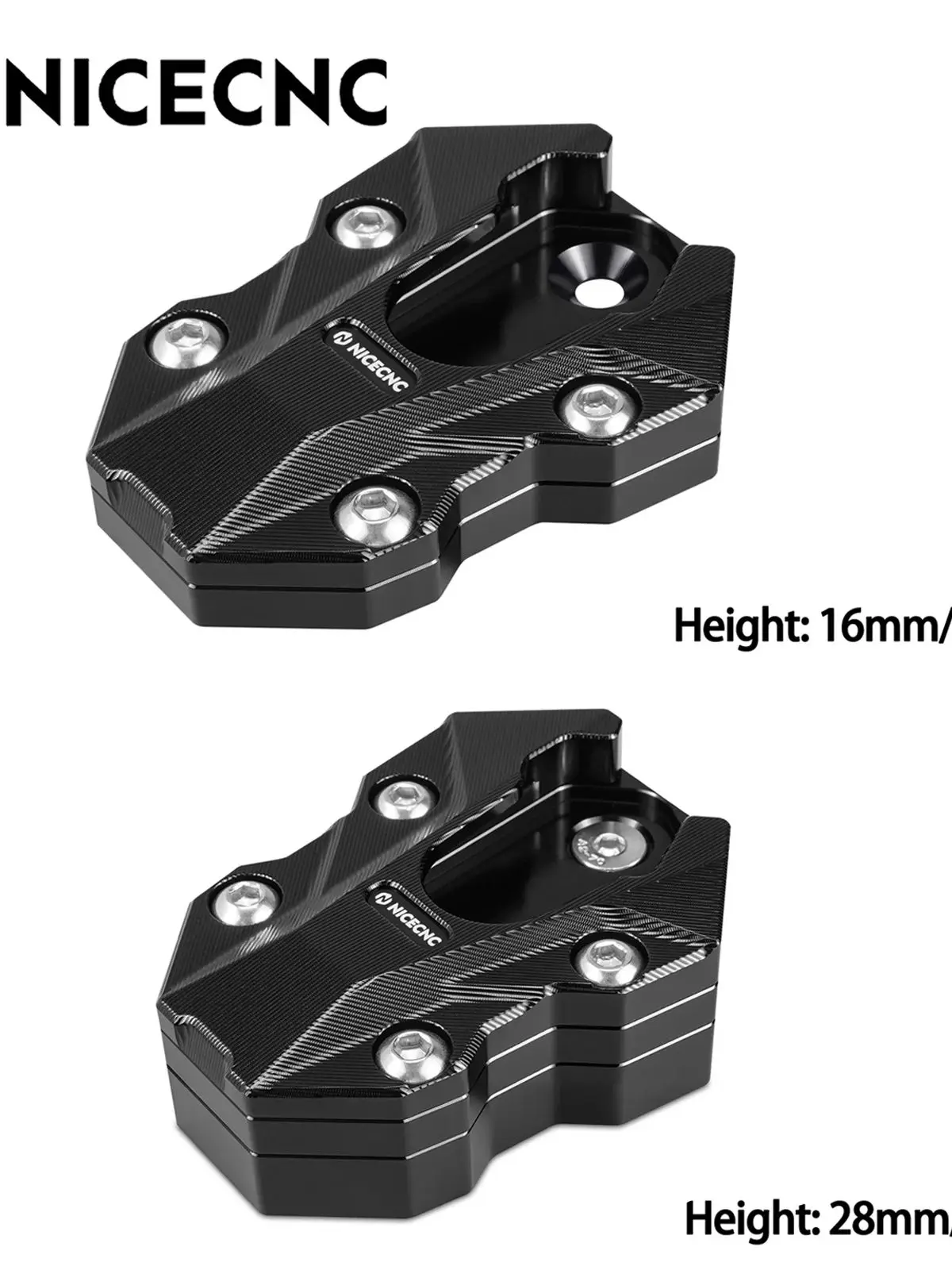 (Nazwiję to EU stock) Do BMW R1300GS/Adventure 2024-2025 Odpinana podkładka powiększająca stopkę boczną, zamiennik 46531638616 — 2