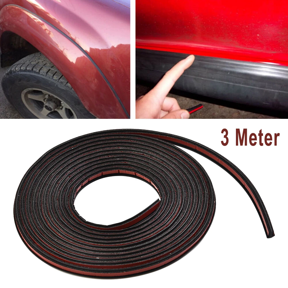 Automotive Sealing Strip, 3Meter EPDM Rubber Weatherstrip for Car Body, Protect Car Parts from Collide Sound and Dust