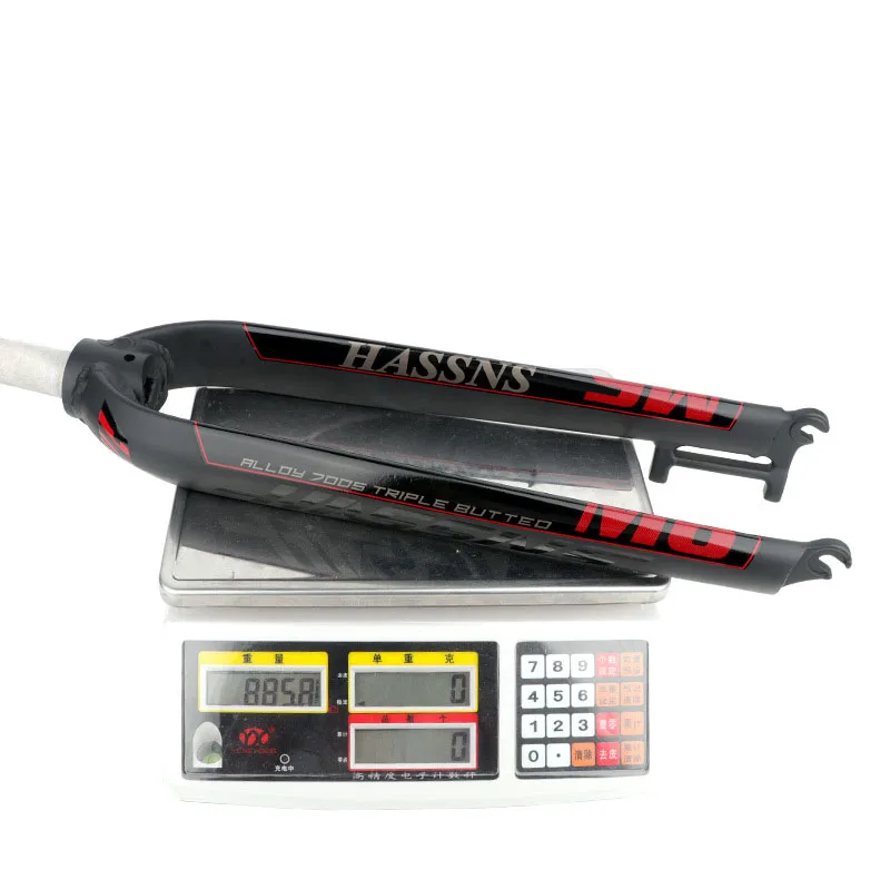 HASSNS MTB-Gabel, starre Fahrradgabel, 26/27,5/29 Zoll, Aluminiumlegierung, Mountainbike-Gabel, gerades Rohr, V-Bremse, MTB-Hartgabel – Detail 19