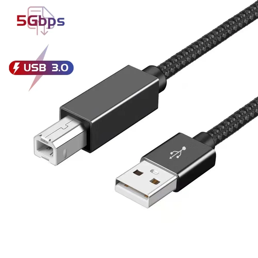 Type-C 3.0 Printer Cable Type-C To USB B 5Gbps Fast Speed Cord for MacBook HP Computer PC Laptop Scanner USB Printer