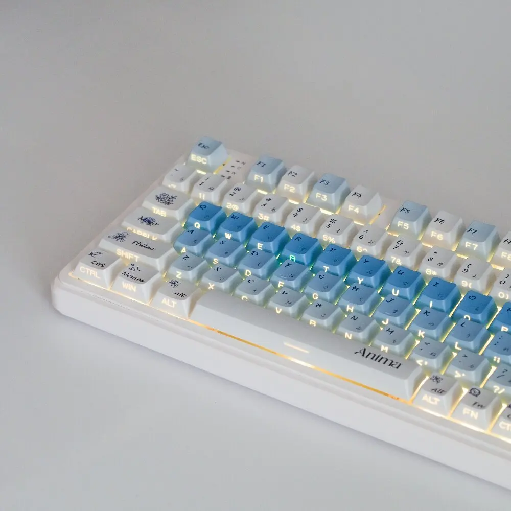 Blue love side through  different world emotion theme keycap light through the original highly customized heat sublimation perso