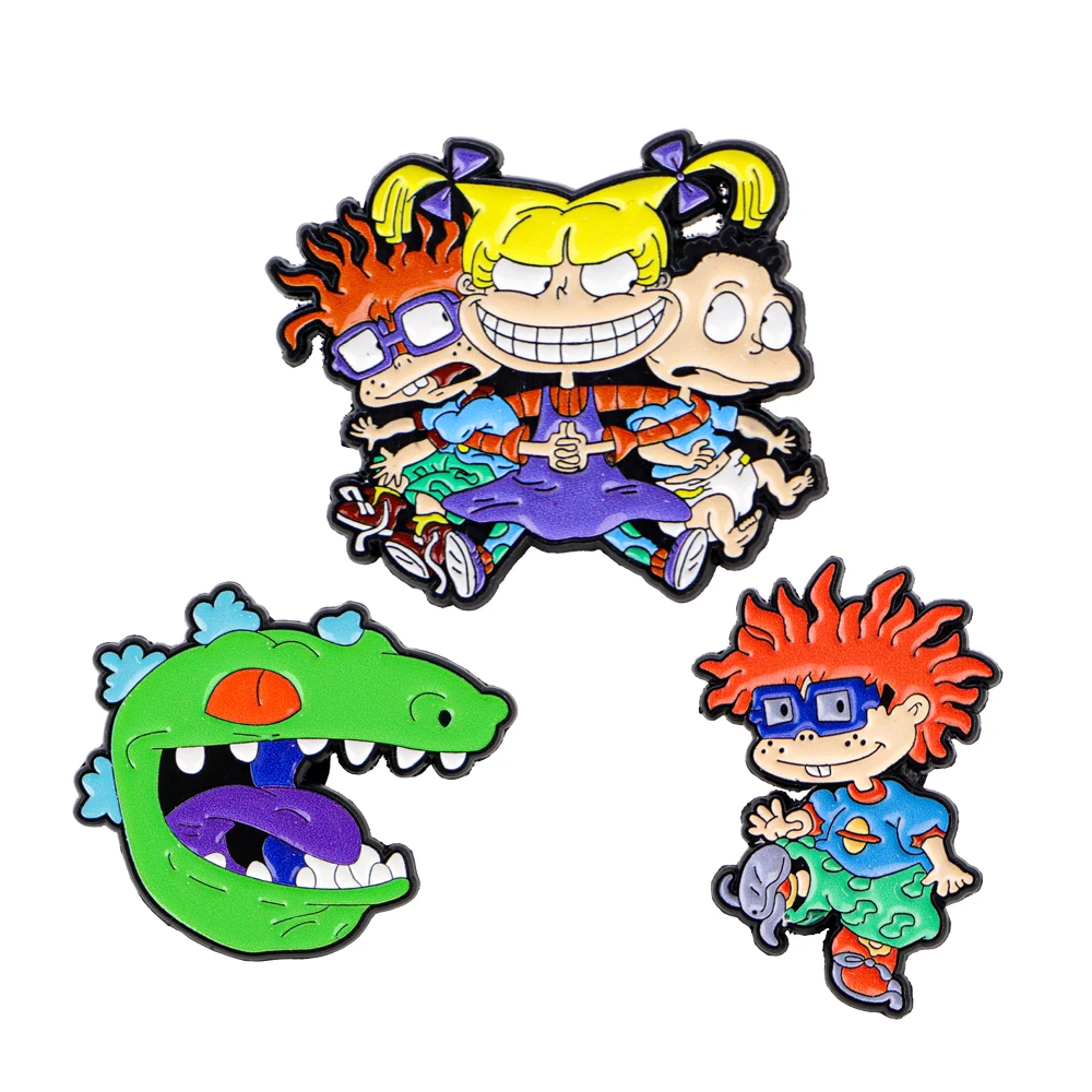 

Забавные детские булавки с изображением динозавра для рюкзака, мягкие эмалированные булавки, брошь на одежде, железные значки, ювелирные аксессуары, подарки