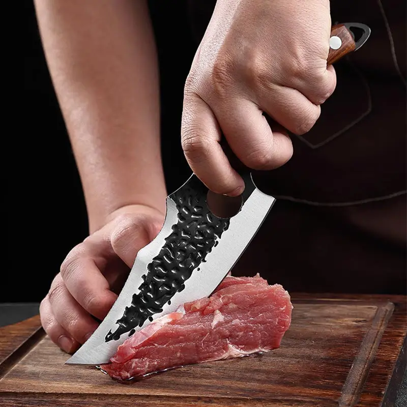 Kitchen Knives Utility Sharp Kitchen Boning Knife Stainless Steel Butcher Meat Cleaver Knife with Sheath Cutting Cooking Tools