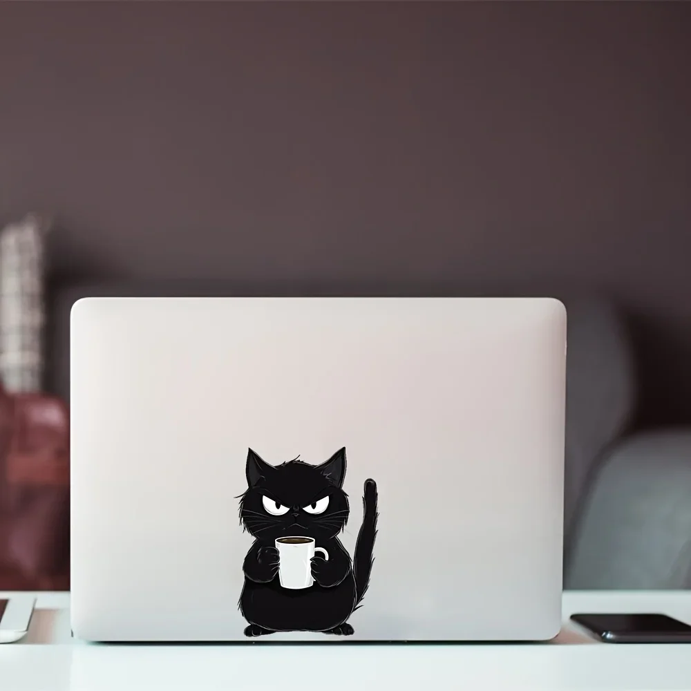 Cute Cat-Themed PVC Sticker for Tablets and Walls - The Perfect Computer Accessory