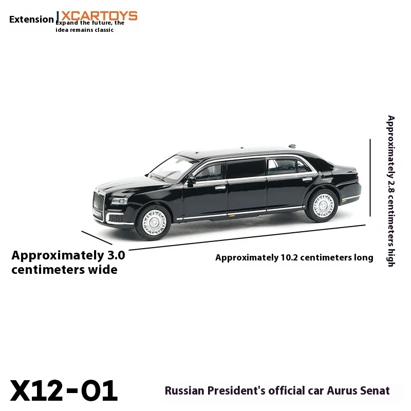 Xcartoys 1:64 Aurus Senat-véhicule d'état présidentiel russe moulé sous pression modèle de voiture Miniature de Collection