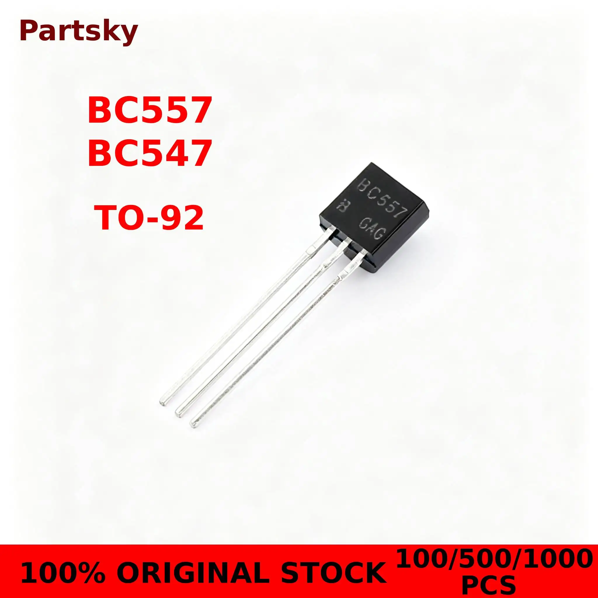 100/500/1000pcs NEW BC557 BC547 TO-92 Transistor NPN PNP DIY Electronic Kit Transistors NEW STOCK