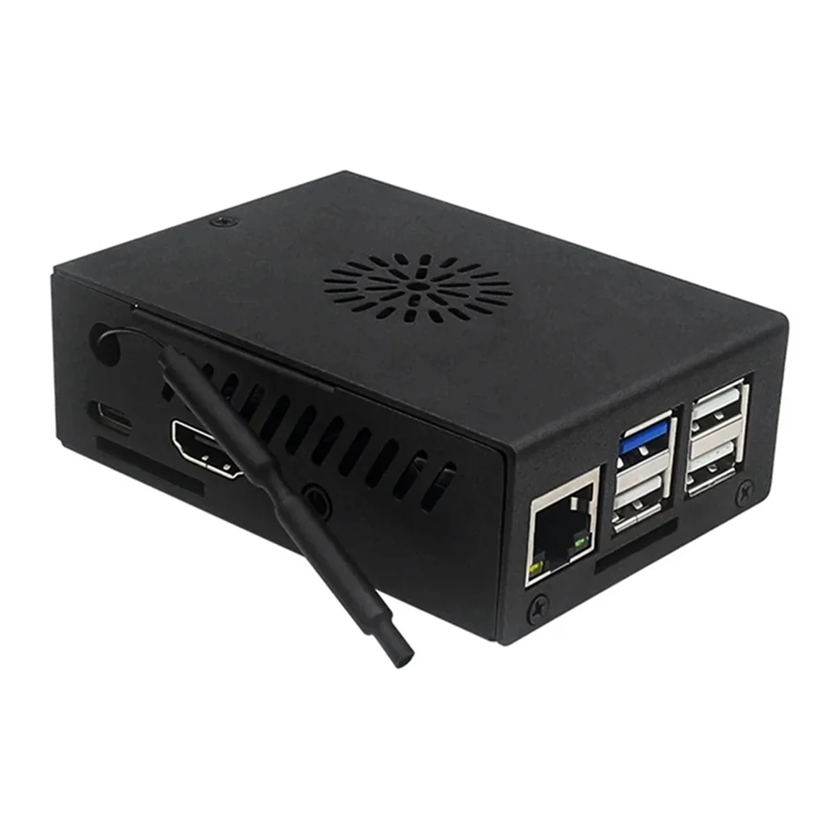 New 3C-For 3B Case , Metal Shell with Fan & Heatsink for 3B 2GB / 4GB / 8GB Easy Install (with Antenna)