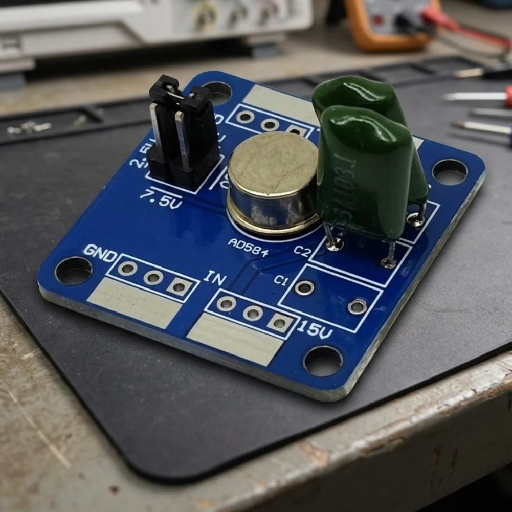 AD584 Voltage Reference Module 2.5V 5V 7.5V 10V Output For ADC Calibration Multimeter Instrument Design PCB Board