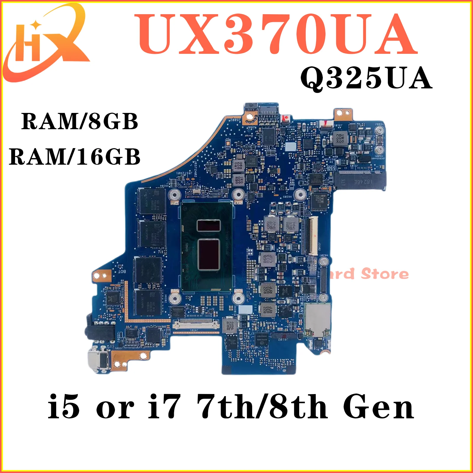 

UX370UA Mainboard For ASUS UX370 UX370UAR UX370UAF UX370U Q325UA Q325UAR Laptop Motherboard i5 i7 7th/8th RAM-8GB/16GB