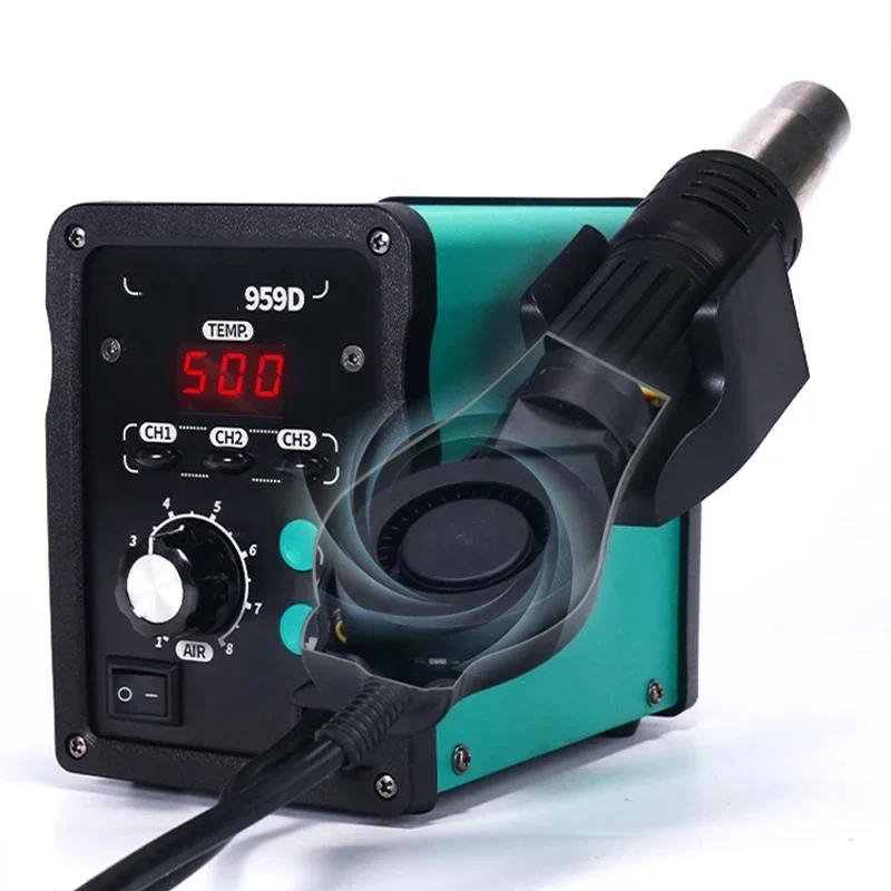 959D Small Hot Air Gun Welding Station Electronic Maintenance Welding Station Digital Display Adjustable Temperature