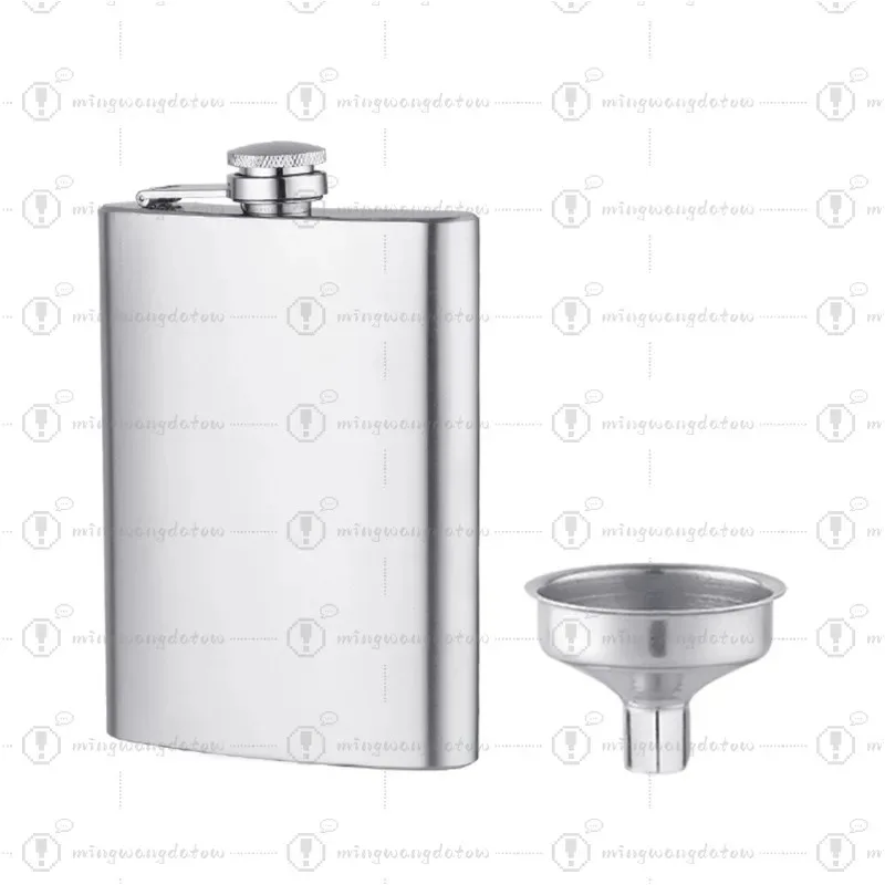 

Набор фляг для виски из нержавеющей стали, квадратная фляга 8 унций с воронкой, портативная уличная фляга для ношения на поясе