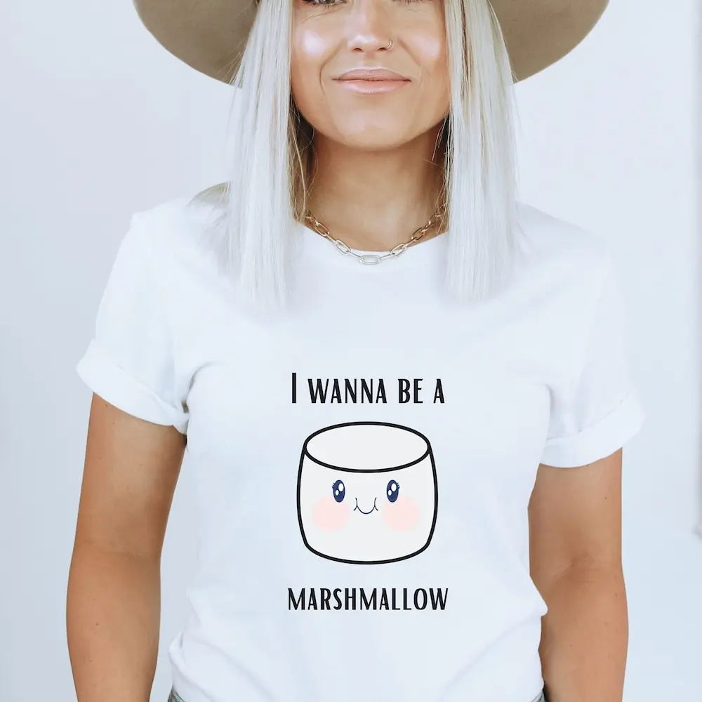 Cute Marshmallow Shirt I Wanna Be A Softstyle T