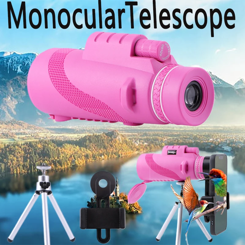 

Professional Monocular Telescope 8X HD ZOOM 40X60 Bak4 Prism Fmc Coating For Hunting Hiking And Birdwatch Outdoor Scenery Camp