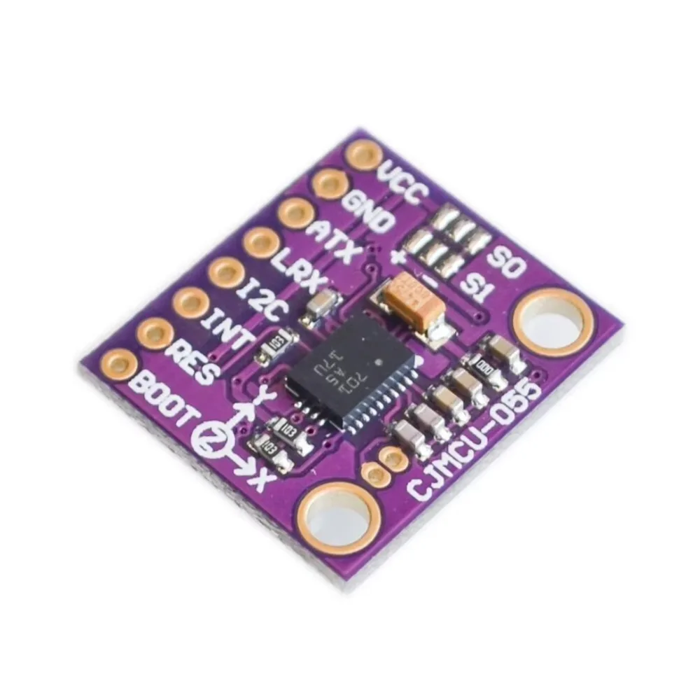 وحدة BNO055 الذكية ذات 9 محاور IMU - MCU-055 مع MCU مدمجة، 9DOF Fusion (Gyro+Accel) I2C/UART للروبوتات/VR
