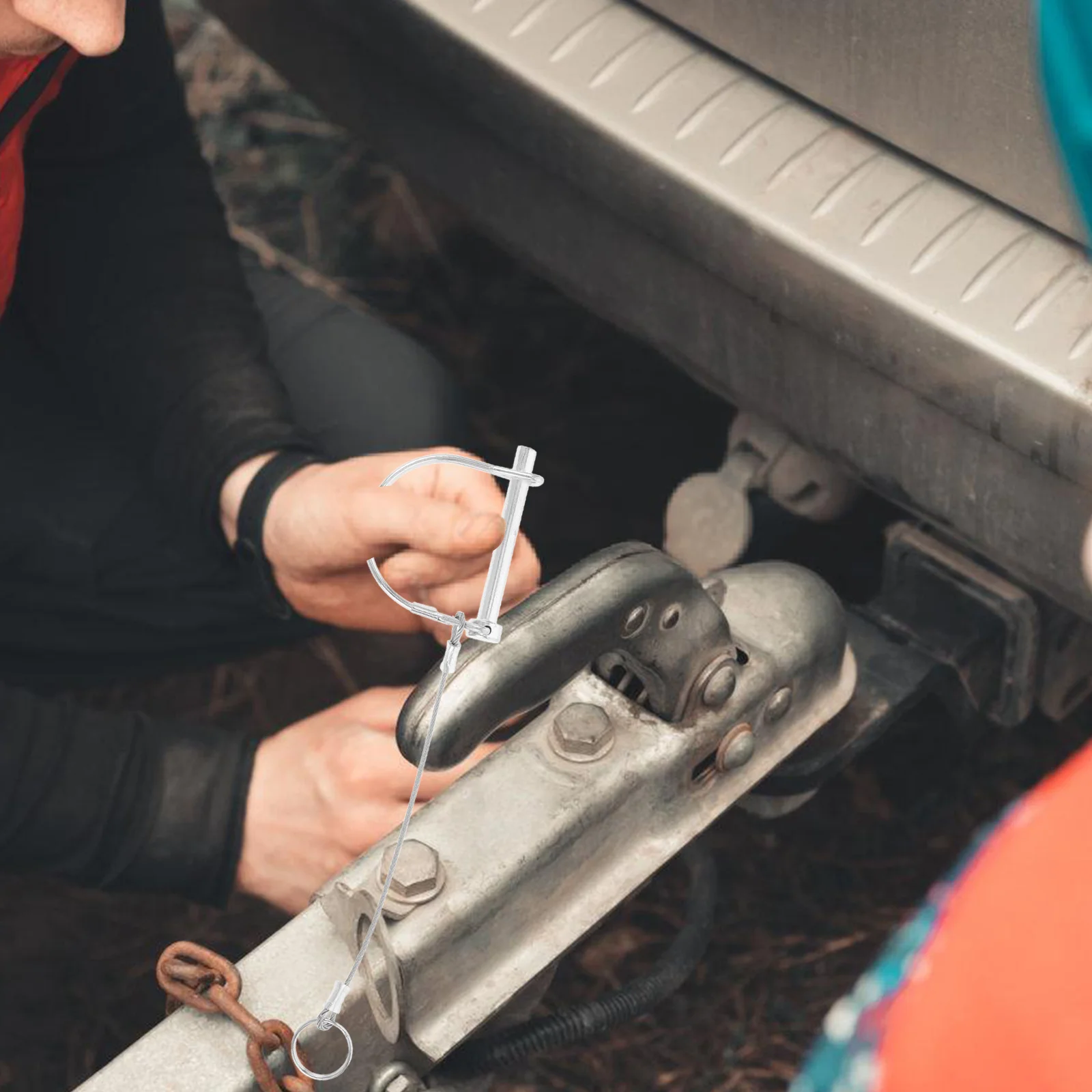 

Heavy Duty Trailer Coupler Pin Safety Lock Durable Trailer Hitch Pin Locking Chain for Tow Hitch Receiver Heavy Duty Wire Lock