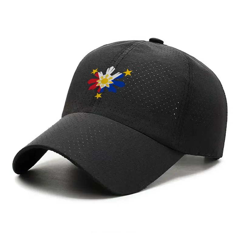 Colorful Daisy Flower Pattern Quick Drying Breathable Baseball Cap Adjustable Sports Hat Summer Sun Protection