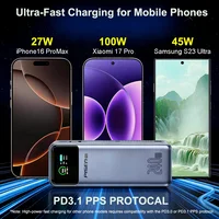 PISEN 240W Power Bank With Fast Charging Cable 27000mAh Portable