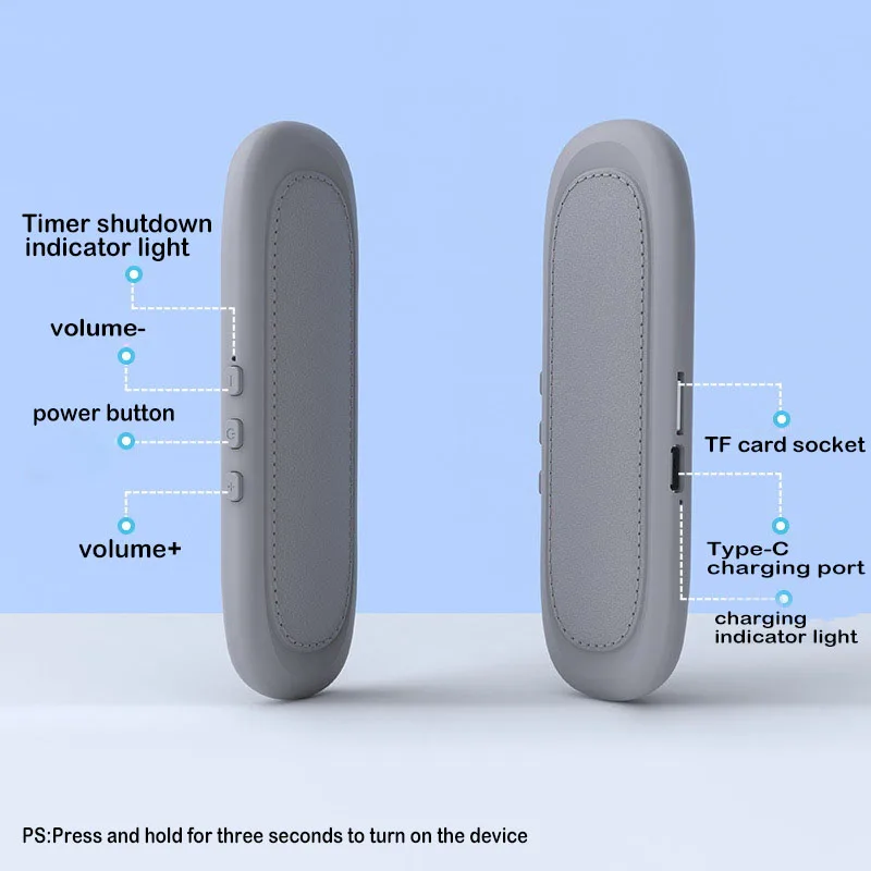 Мини-колонка с костной проводимостью, Bluetooth-динамик, помощь во сне, беспроводная звуковая панель под подушкой, стерео TF-карта, MP3-музыкальный плеер, отключение по времени