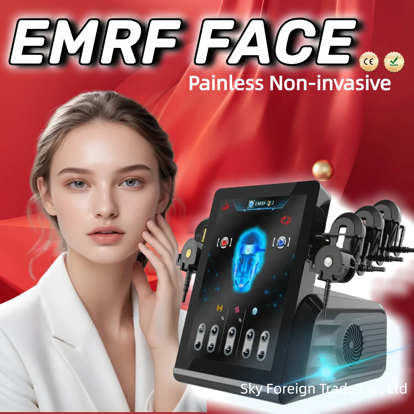 

Portable Powerful Wrinkle Removal Ems Rf Muscle Toning Face Lifting Face Emrf Facial Machine For Skin Rejuvenation