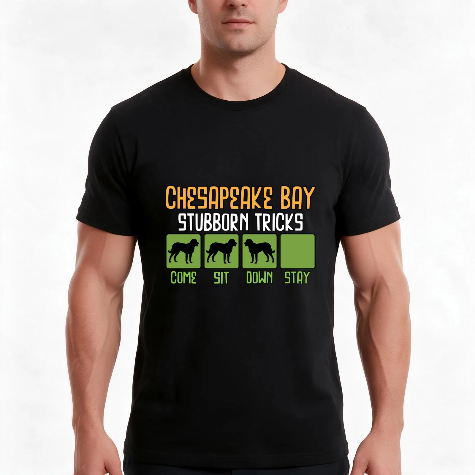 Chesapeake Bay Retriever Stubborn Tricks Funny Humor Saying T-Shirt Summer Casual Cotton Tee Oversized Streetwear Tops