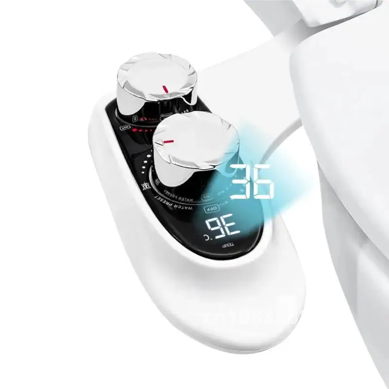 Toilet Bidet Digital Display Women's Washer Temperature Adjustable Non-Electric Self-Cleaning Double Nozzle Hot And Cold Bidet