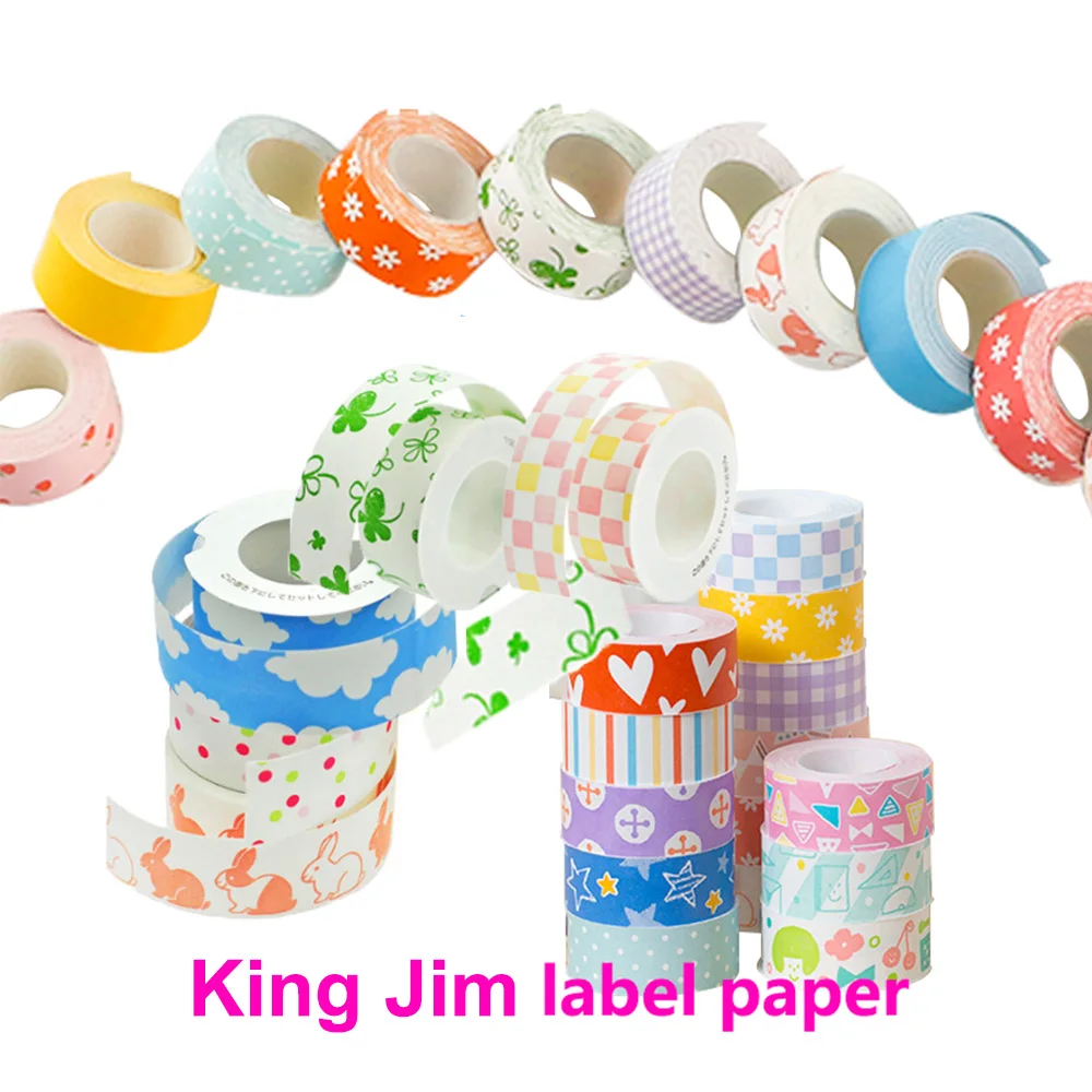 

Lovely Sticker Tapes 15mm*4m compatible for KingJim LR5C MP20 LR-RK1C MP365 GL1 TEPRA Lite label printer label Tape Cute sticker