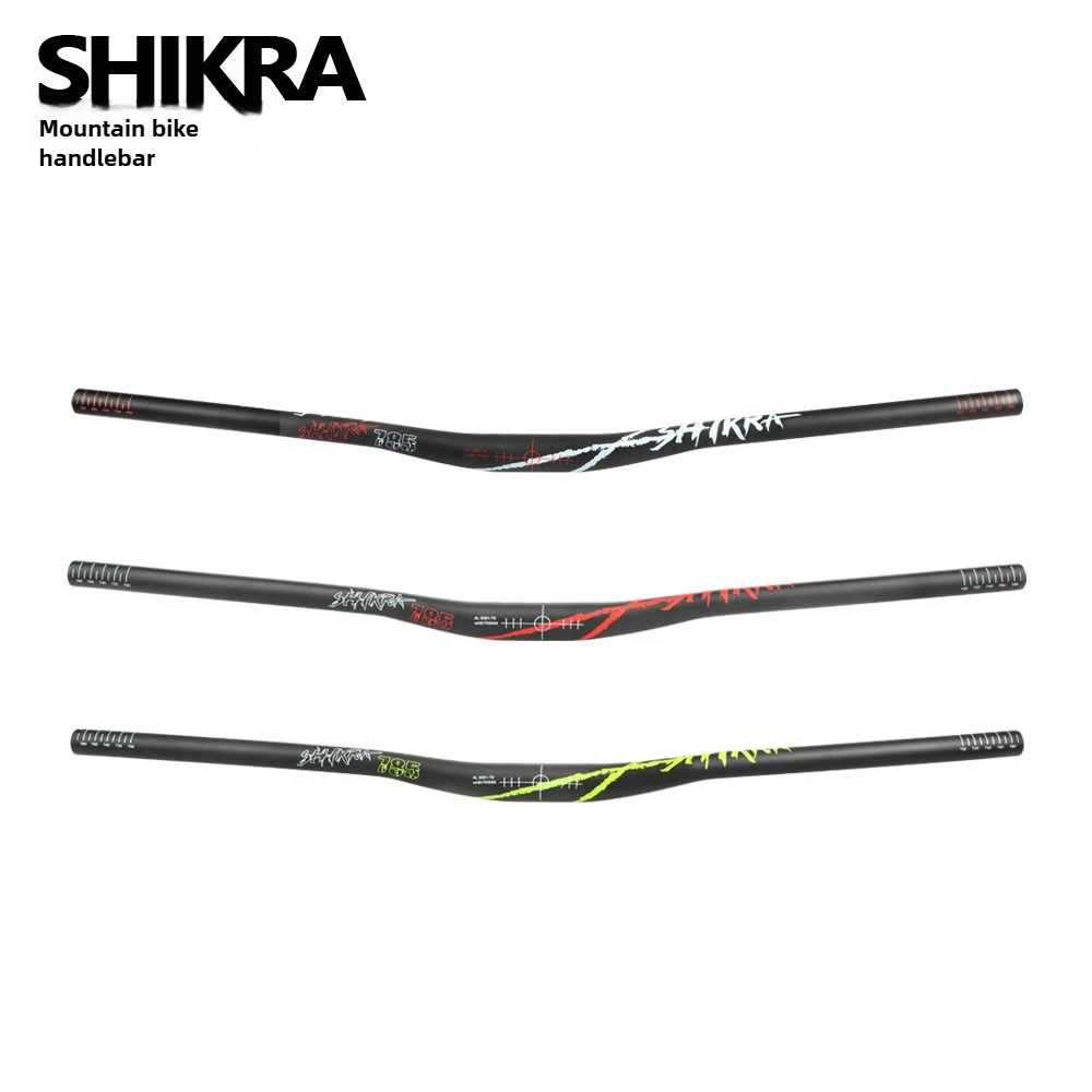 SHIKRA 31.8x785 مللي متر دراجة هوائية جبلية المقود سبائك الألومنيوم دراجة الناهض المقود 55 مللي متر ارتفاع دراجة المقود مع سطح ماتي #2