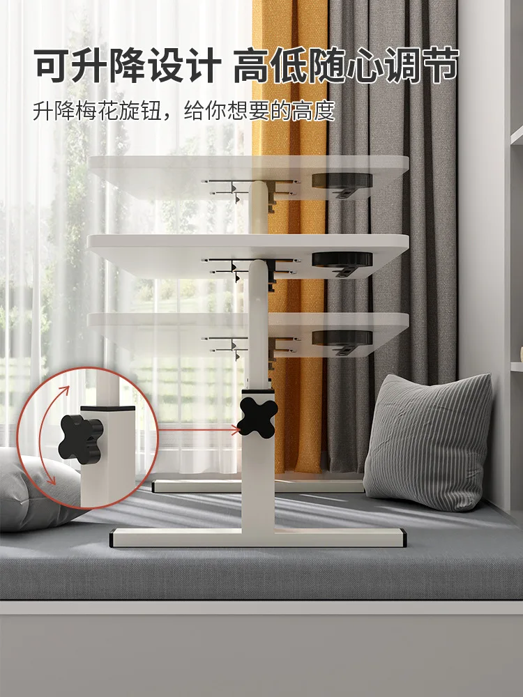 Simple Computer Bed Small Desk Students Home Study Bedroom Lazy Table Adjustable Lifting Desk