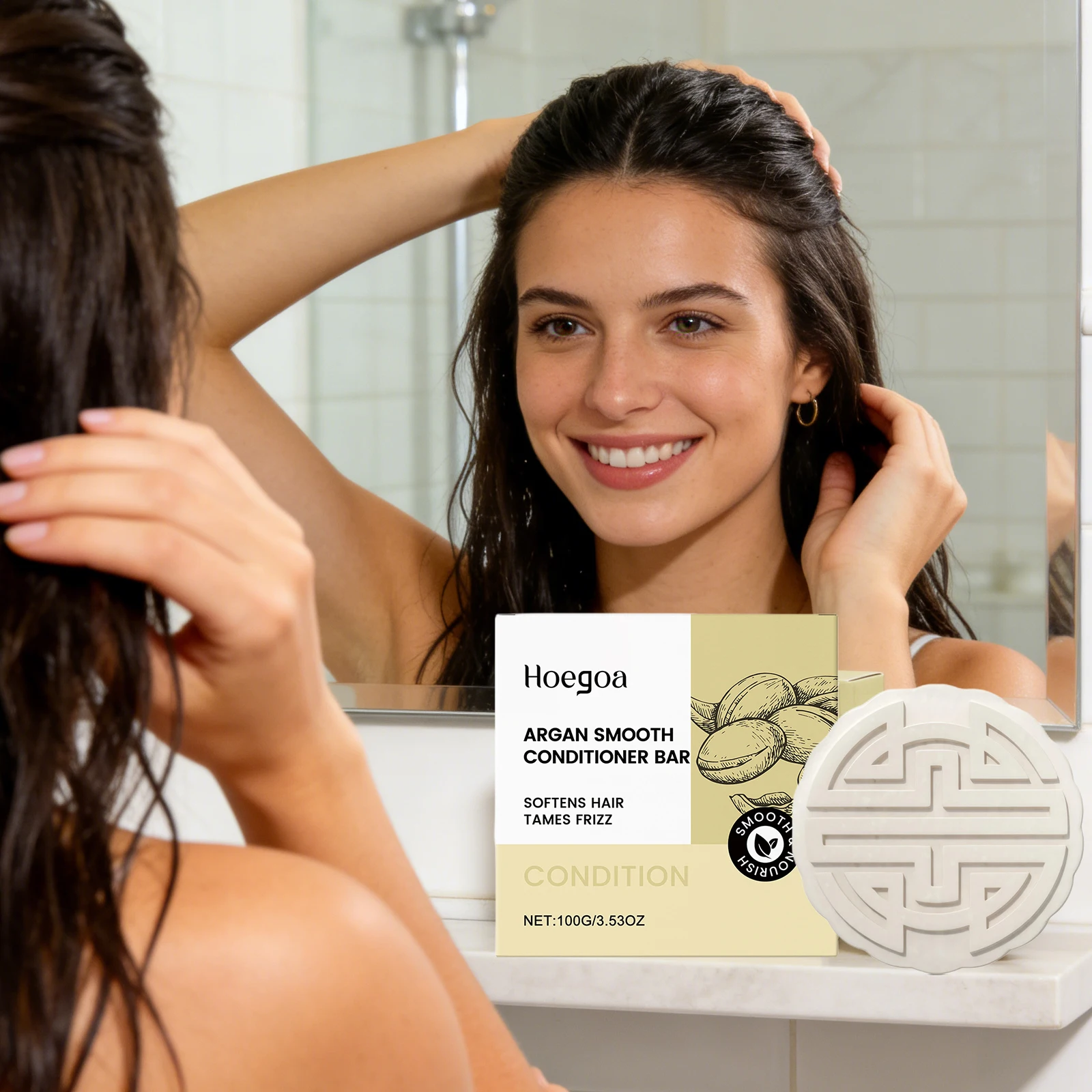 

Argan Oil Shampoo Soap Gentle Cleansing Moisturizing Dry Damaged Hair Anti Dandruff Soothing Scalp Smoothing Hair Shampoo Soap