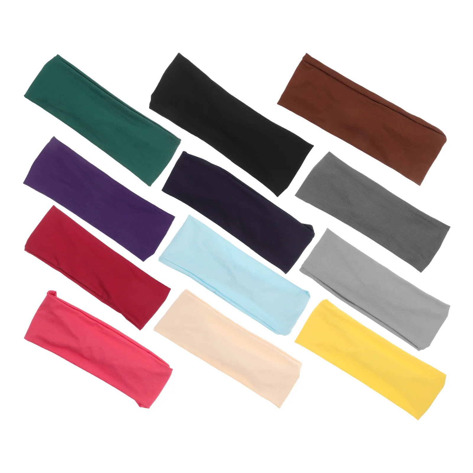 

12Pcs Breathable Sports Headbands Women Sweat Absorbing Yoga Elastic Hair Bands Running Workout Women Hair Bands