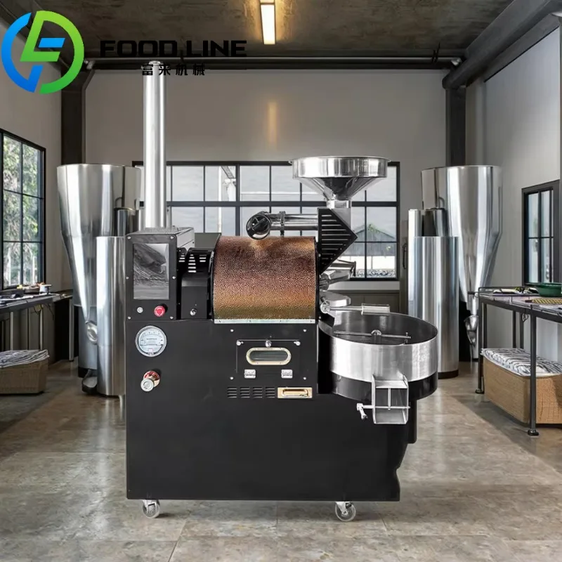 Coffee Roaster Machine Coffee Bean Roaster Commercial Drum Roaster Stainless Steel Temperature Control Coffee Roasting OME